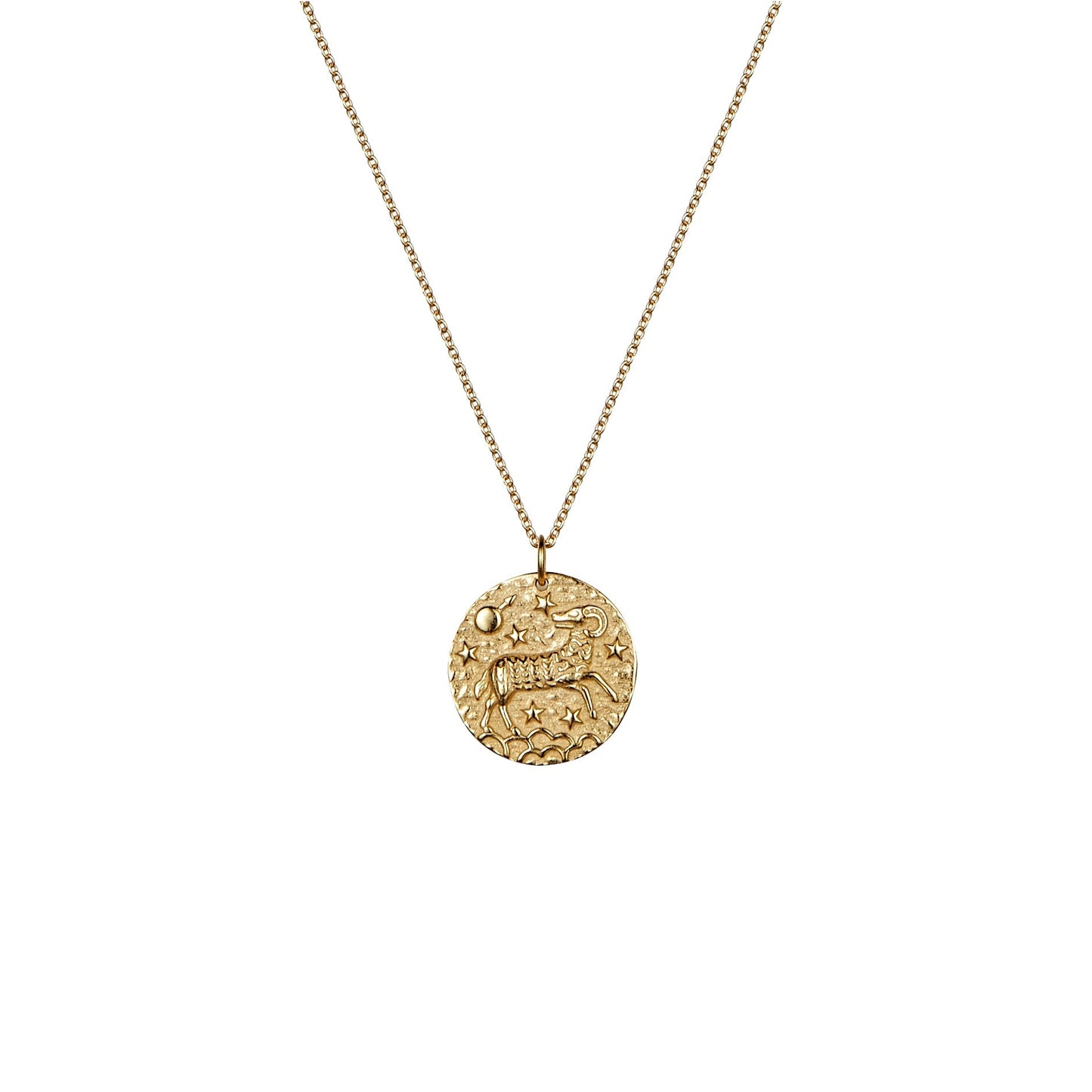Aries zodiac rose gold necklace