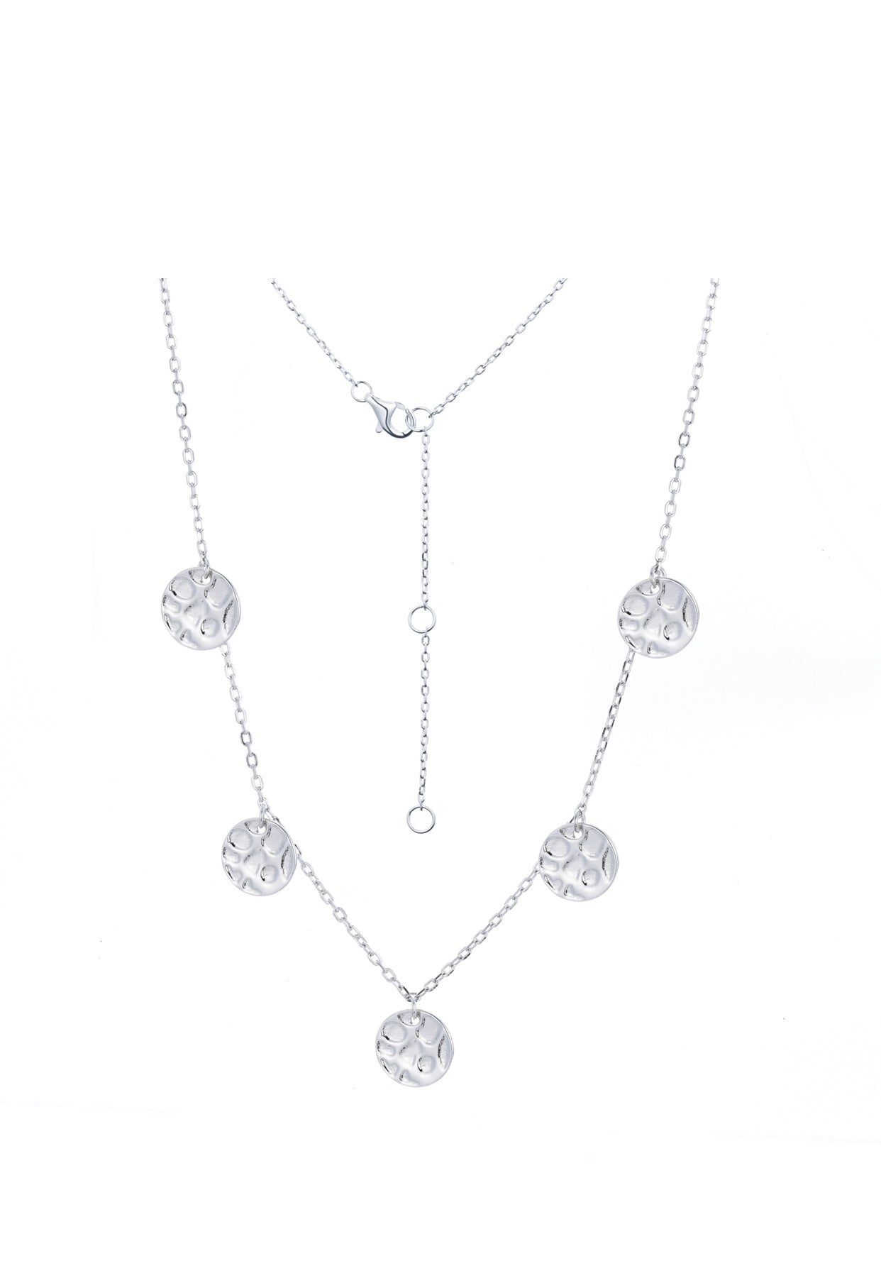 SAHARA DISC SILVER NECKLACE