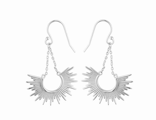 SUNBURST STERLING SILVER EARRINGS