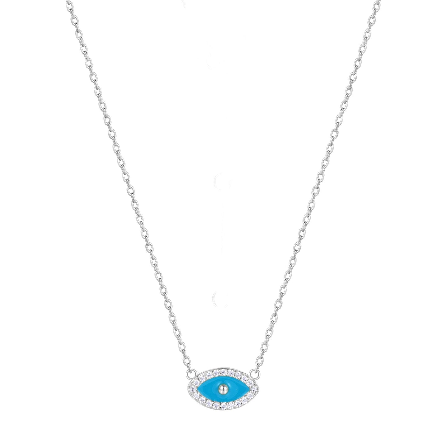 NATALIE MINI EVIL EYE SILVER NECKLACE