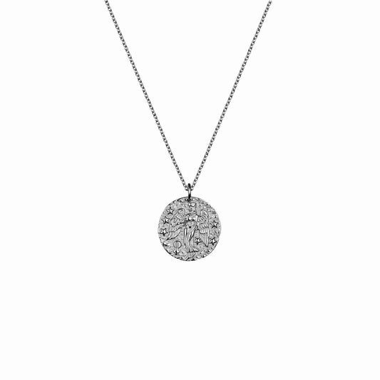 Virgo star sign silver necklace