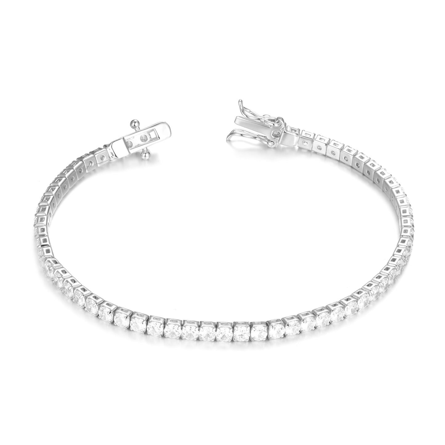 MAGNOLIA SILVER TENNIS BRACELET