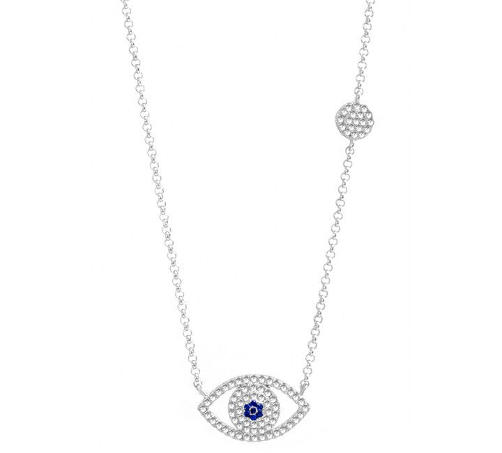 Lux evil eye adjustable necklace
