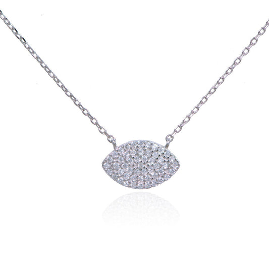 TIANA EVIL EYE SILVER NECKLACE