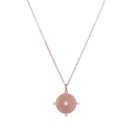 18K ROSE GOLD VERMEIL ALBA DISC NECKLACE