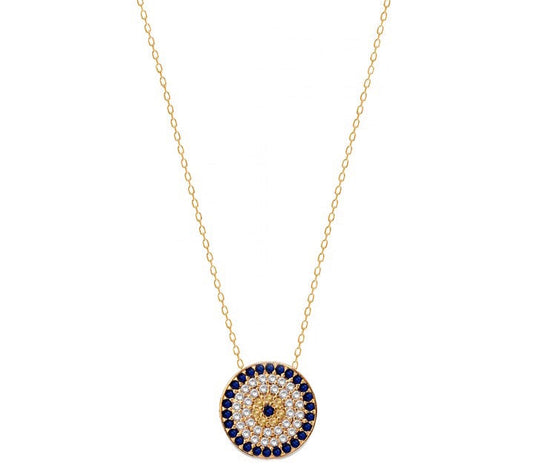 Evil eye rose gold necklace