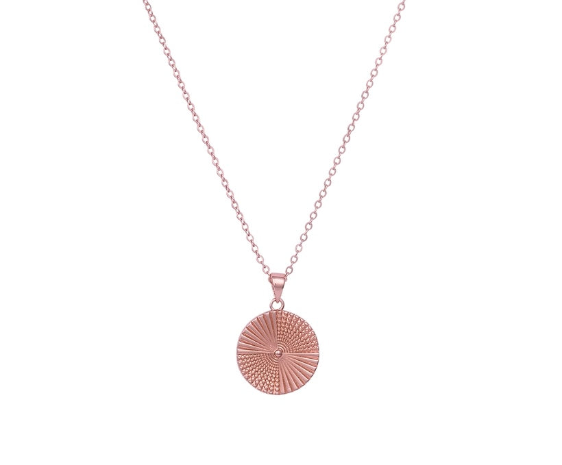 18K ROSE GOLD VERMEIL RADIANCE DISC NECKLACE