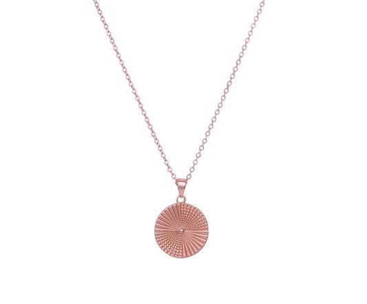 18K ROSE GOLD VERMEIL RADIANCE DISC NECKLACE