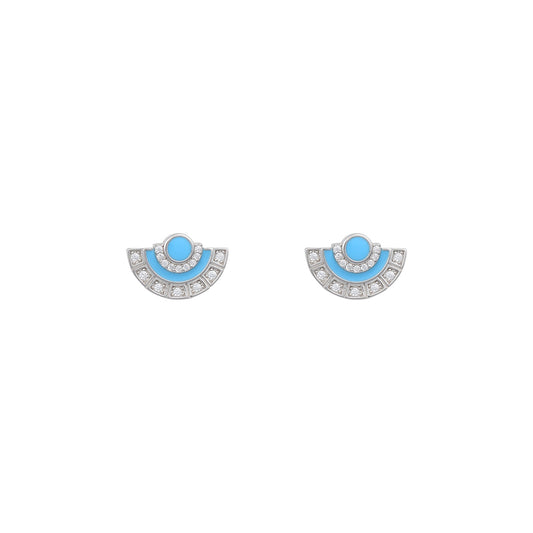 AMANAH EVIL EYE STERLING SILVER EARRINGS