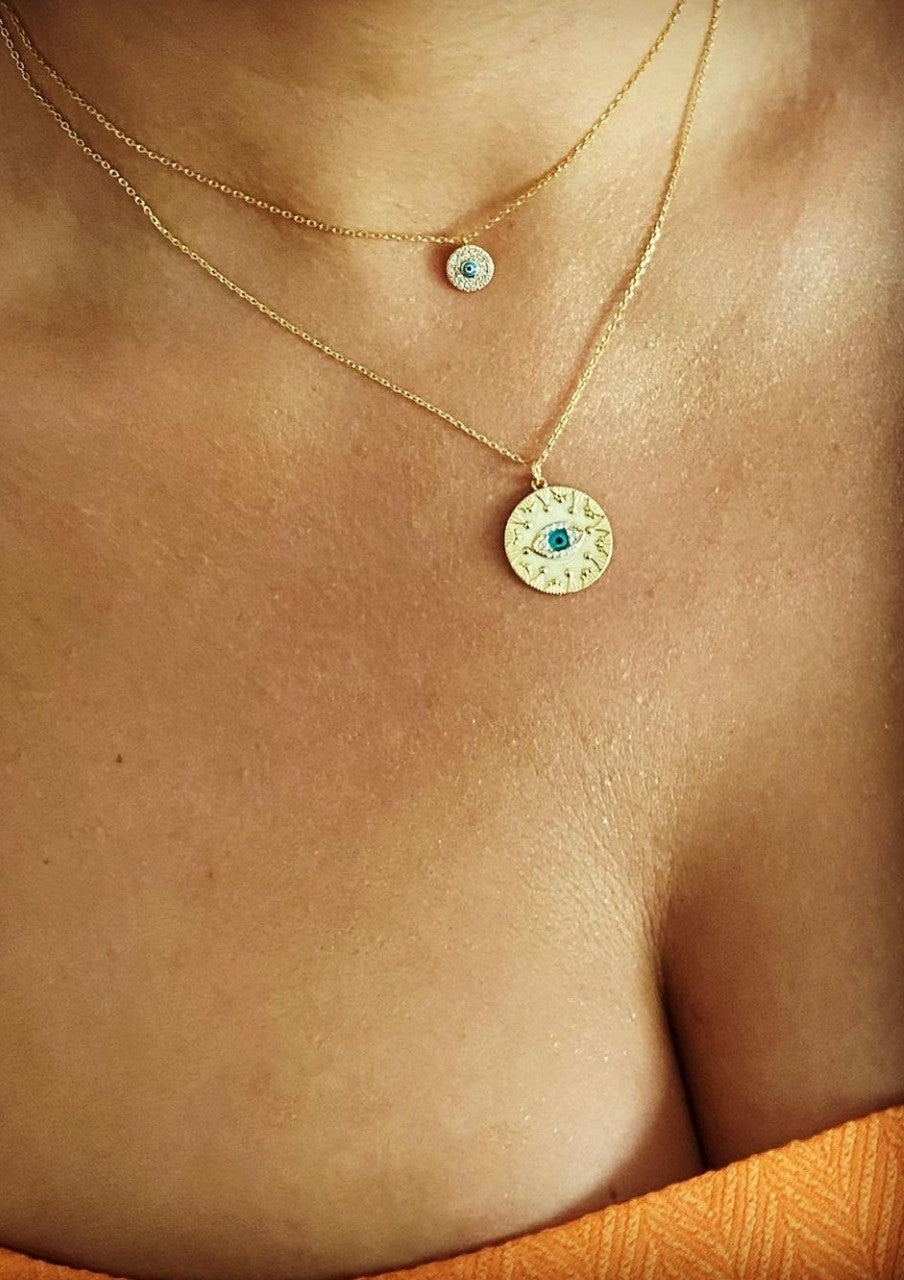 ALESSA MINI EVIL EYE SILVER NECKLACE