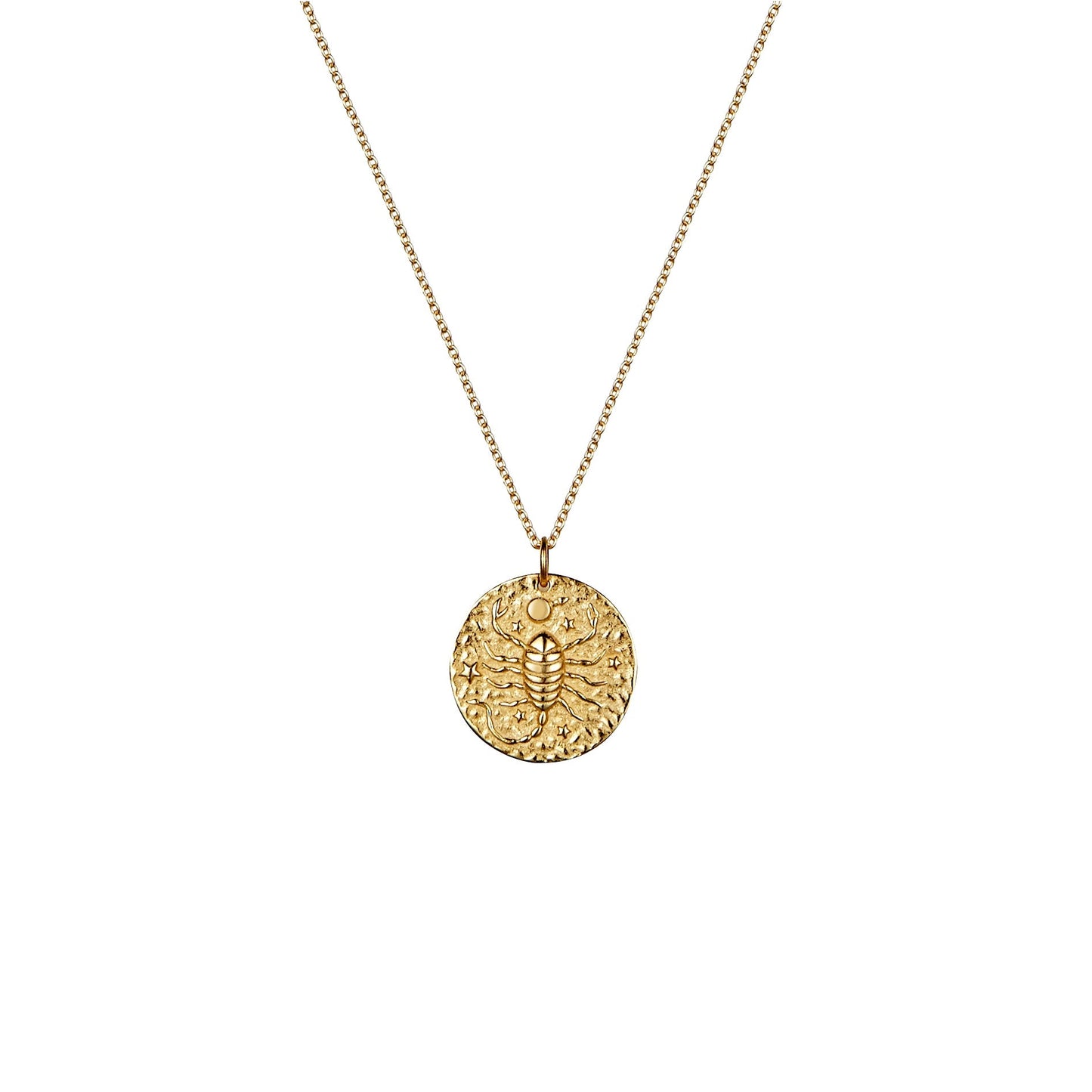Scorpio zodiac rose gold necklace