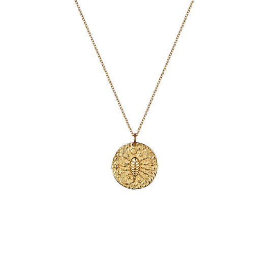 Scorpio zodiac rose gold necklace