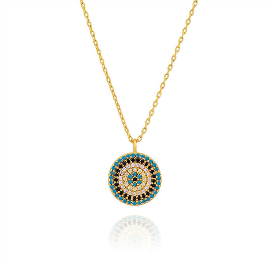 SOFIA EVIL EYE GOLD NECKLACE