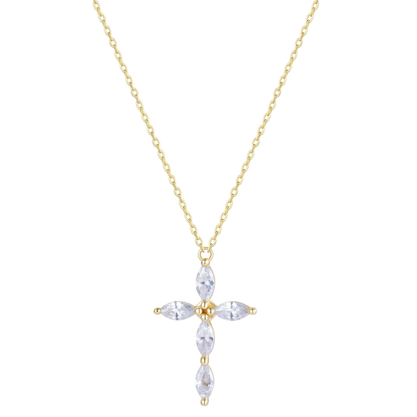 NERIAH CROSS GOLD NECKLACE