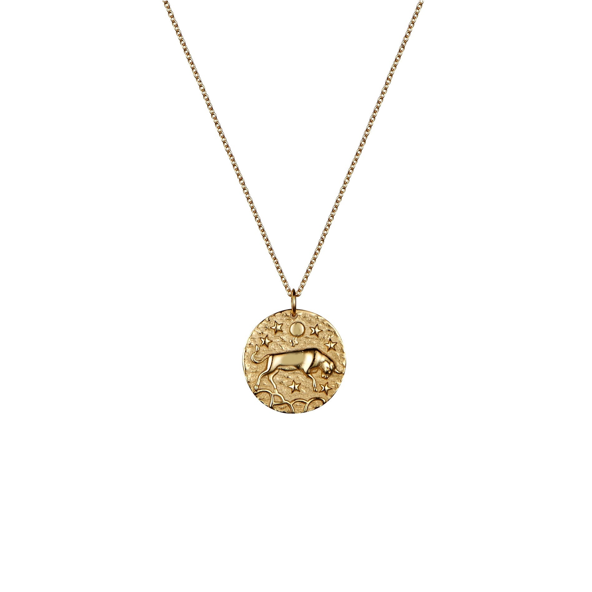 Taurus rose gold zodiac necklace