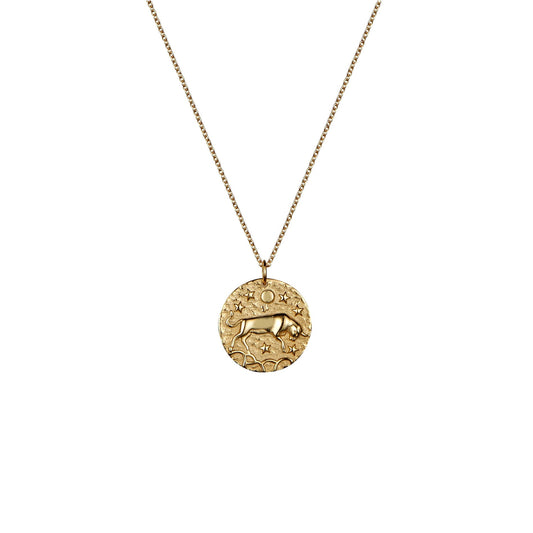 Taurus rose gold zodiac necklace