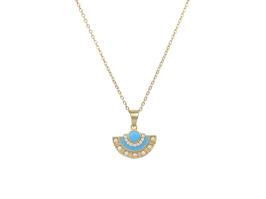 18K GOLD VERMEIL AMANAH EVIL EYE NECKLACE