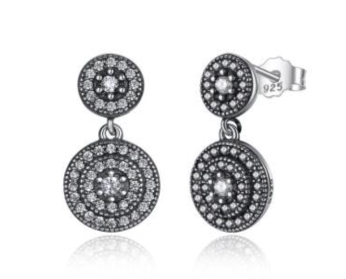 Dangling crystal earrings
