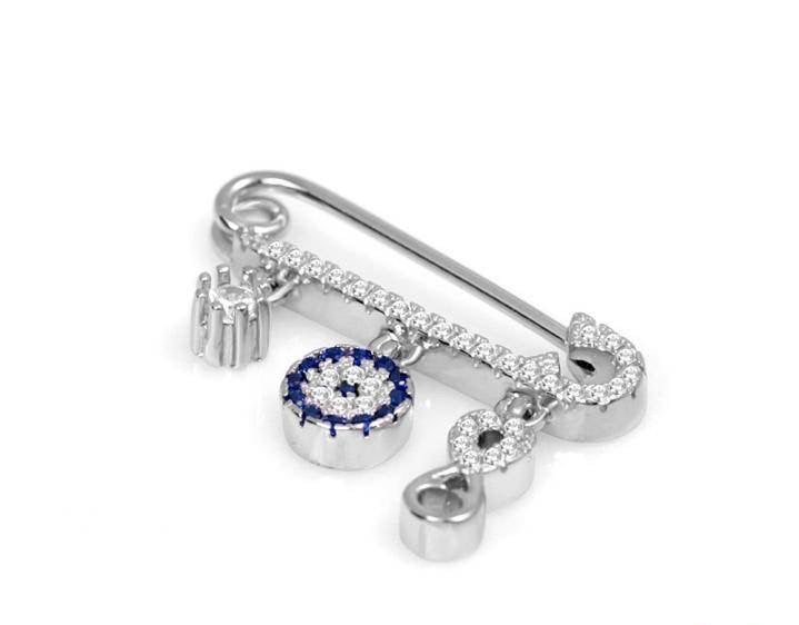 Baby Evil Eye Charm Pin
