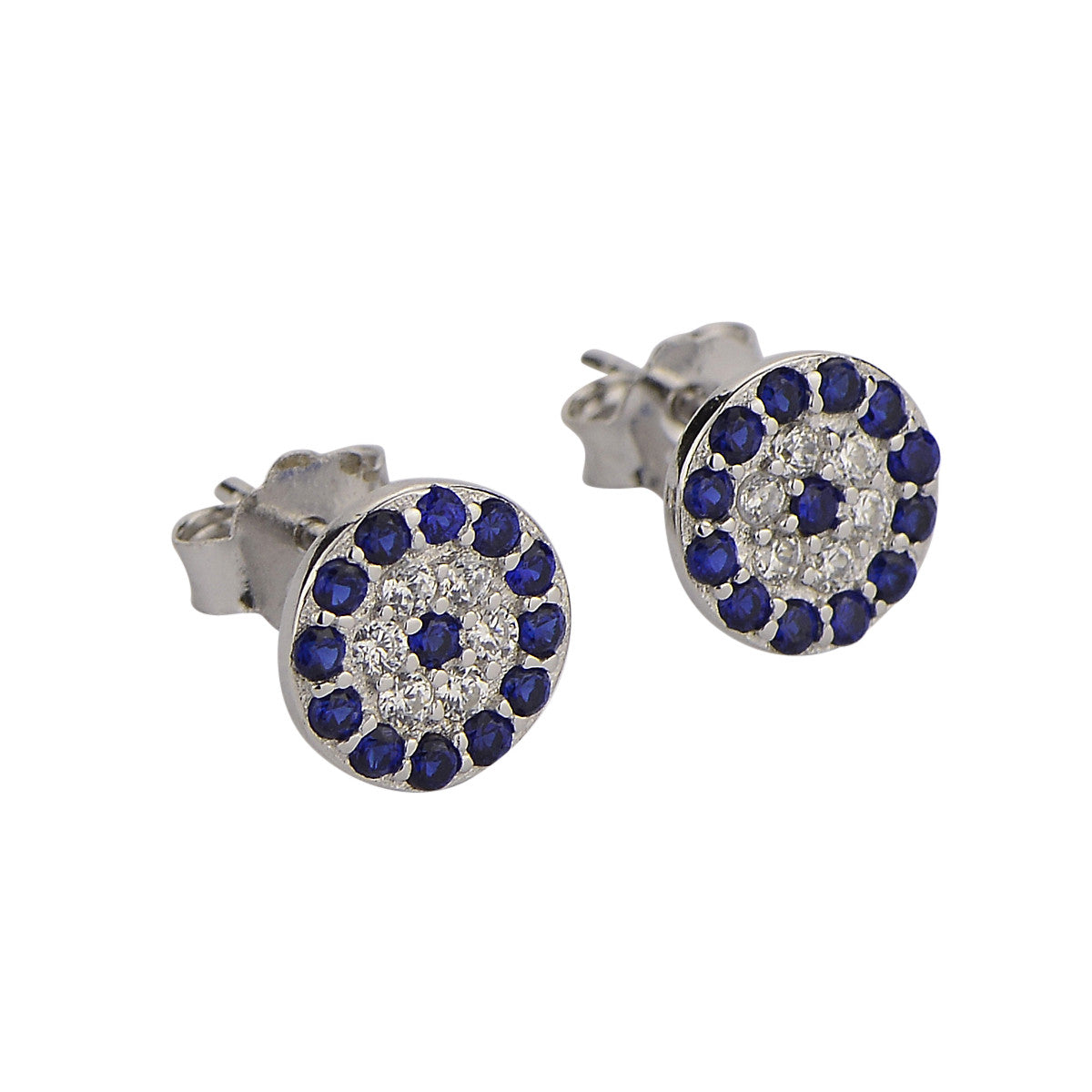PROTECTIVE EYE SILVER EAR STUDS