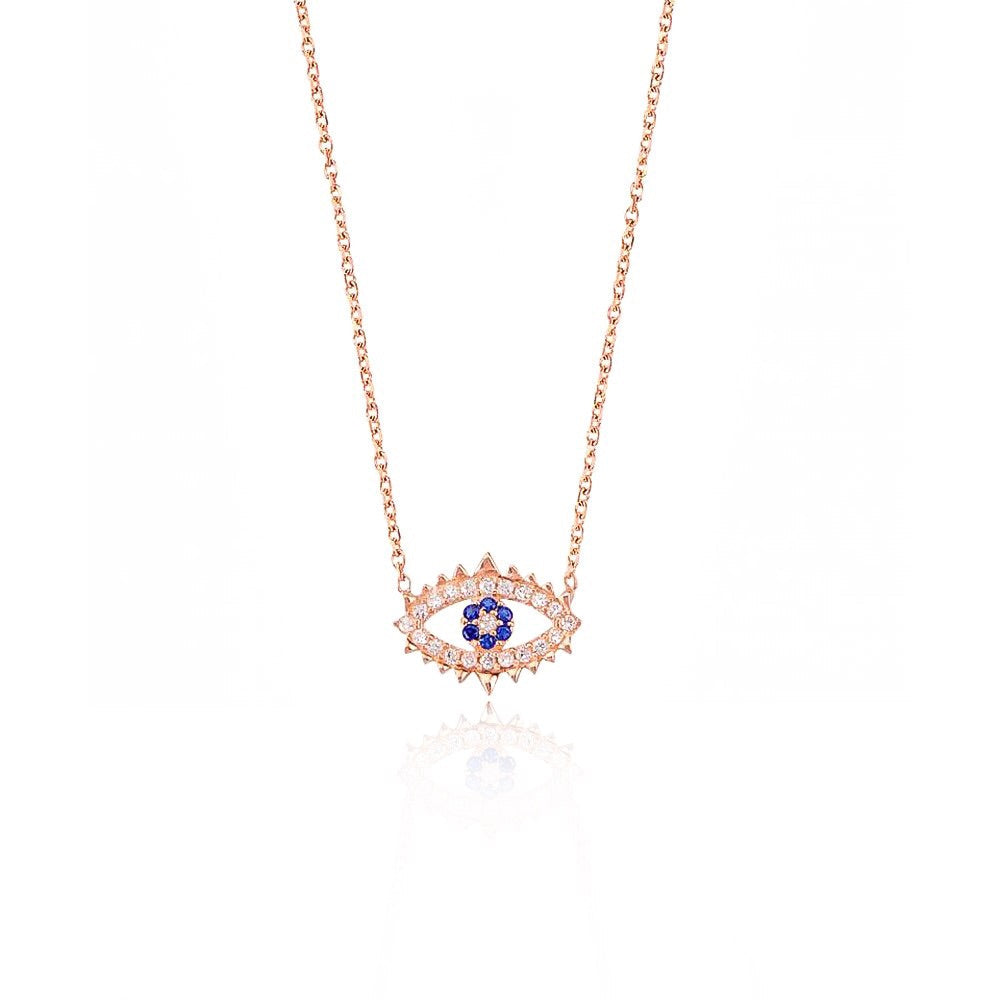 PETRA EVIL EYE STERLING SILVER NECKLACE