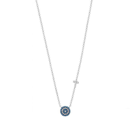 evil eye and cross necklace