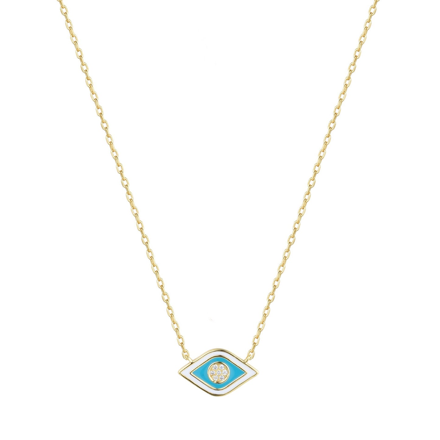 gold evil eye necklace