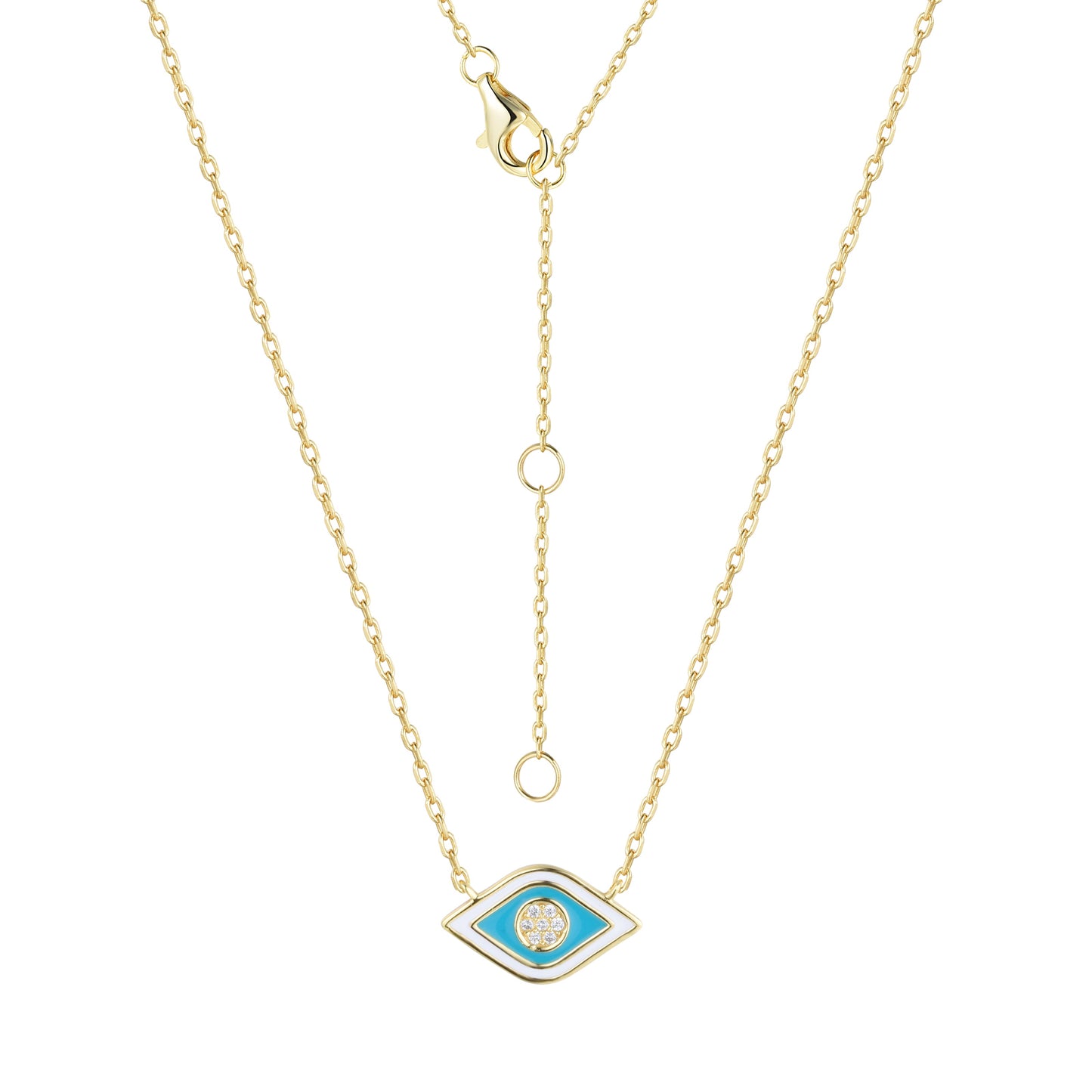 AVINA EVIL EYE GOLD NECKLACE