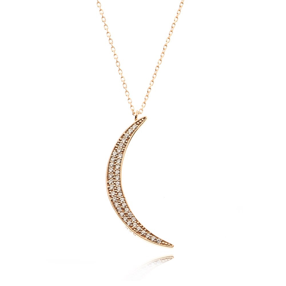 crystal moon necklace