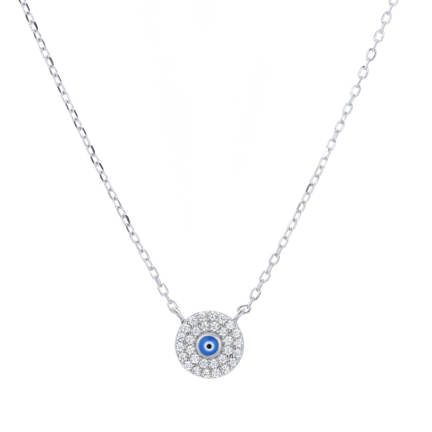 ALESSA MINI EVIL EYE SILVER NECKLACE