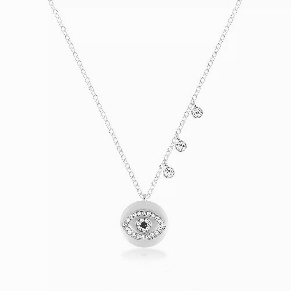 EVIL EYE DISC NECKLACE