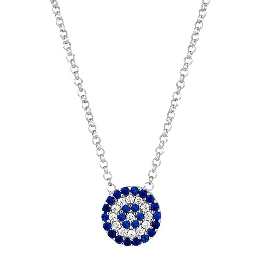 evil eye silver necklace