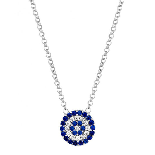 evil eye silver necklace