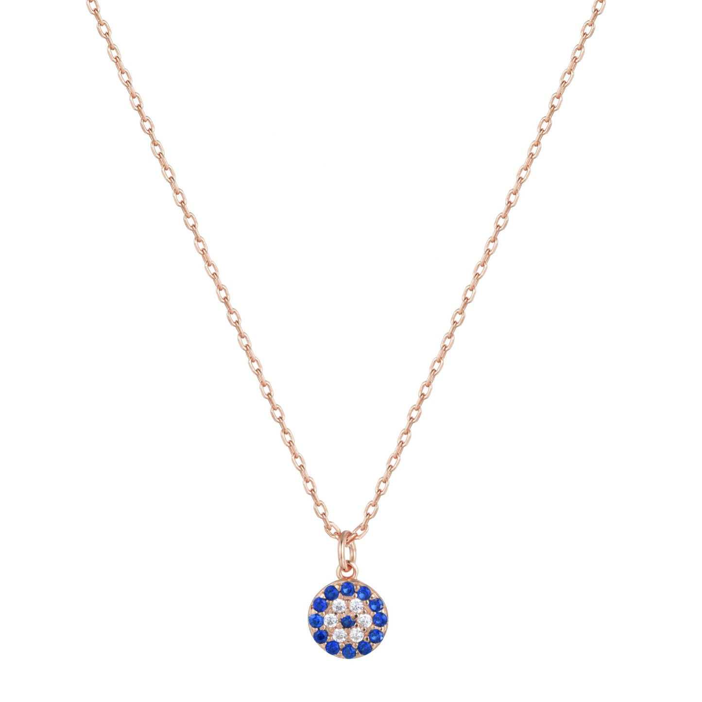 DAVINA EVIL EYE ROSE GOLD NECKLACE