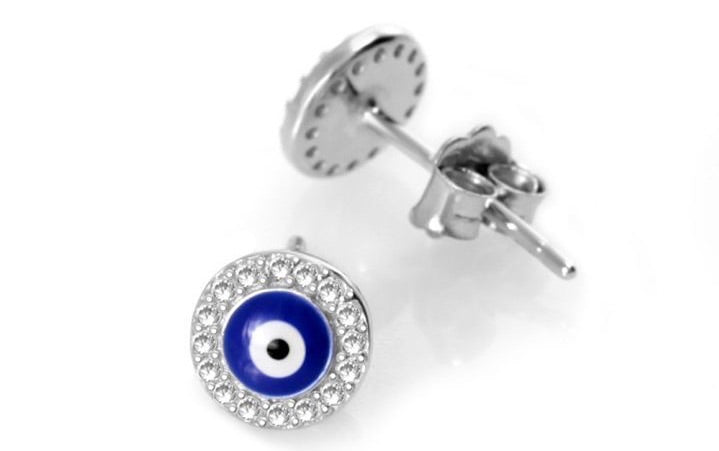 evil eye ear studs