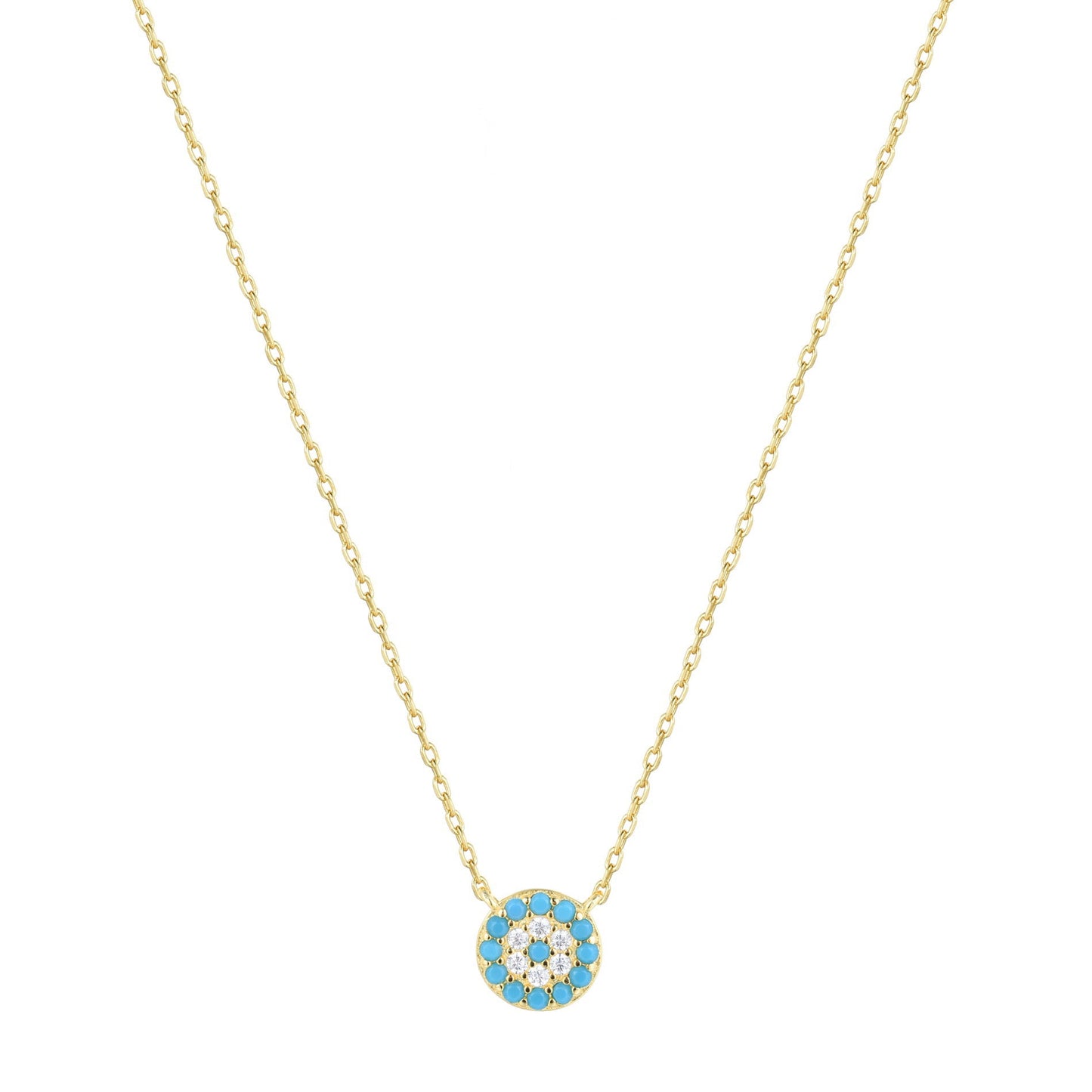 white beaded turquoise evil eye gold necklace