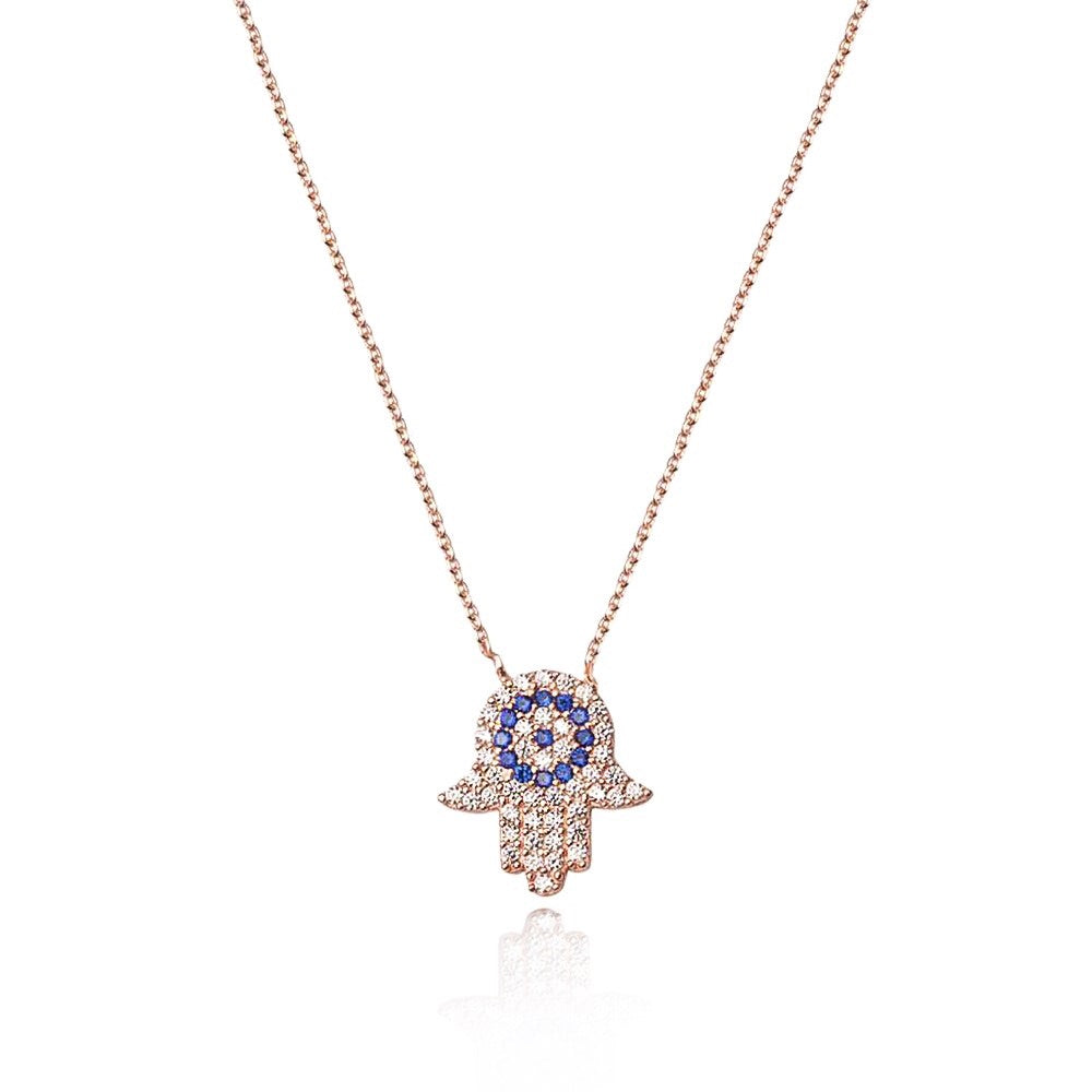 evil eye and hamsa necklace