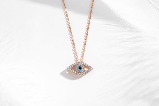 ANAYA EVIL EYE ROSE GOLD NECKLACE