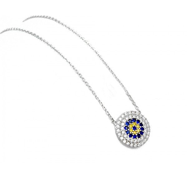 evil eye silver necklace