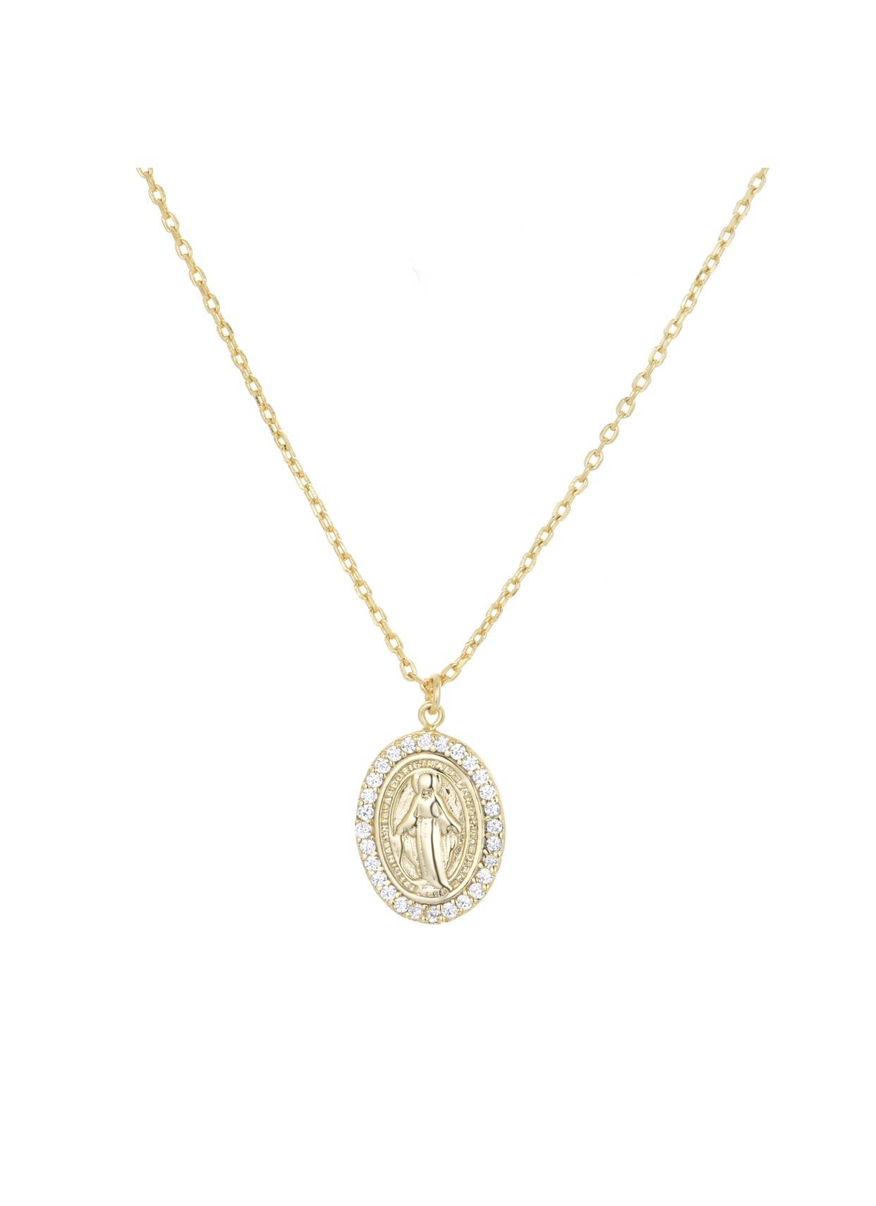 mary gold necklace
