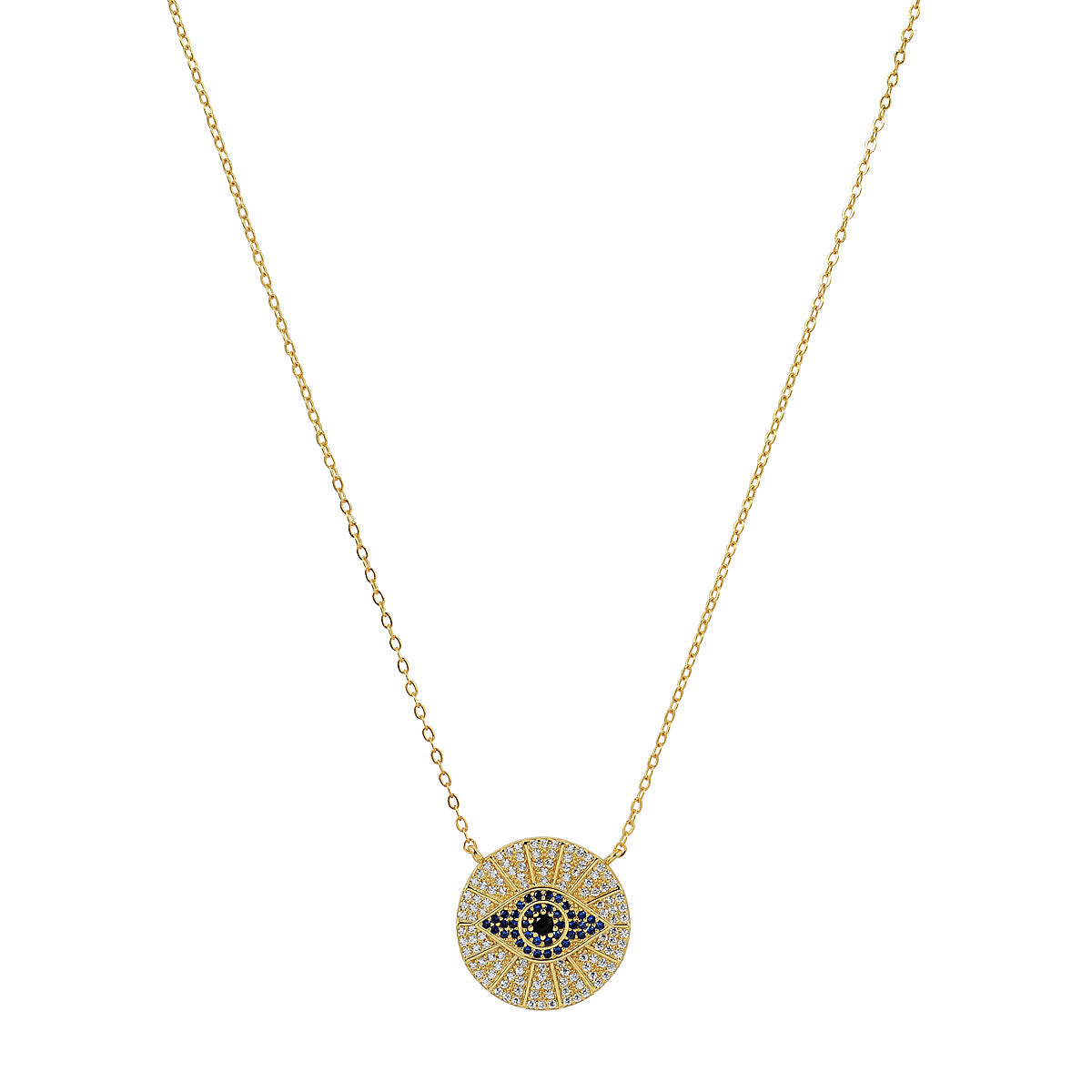 SANDRA EVIL EYE GOLD NECKLACE