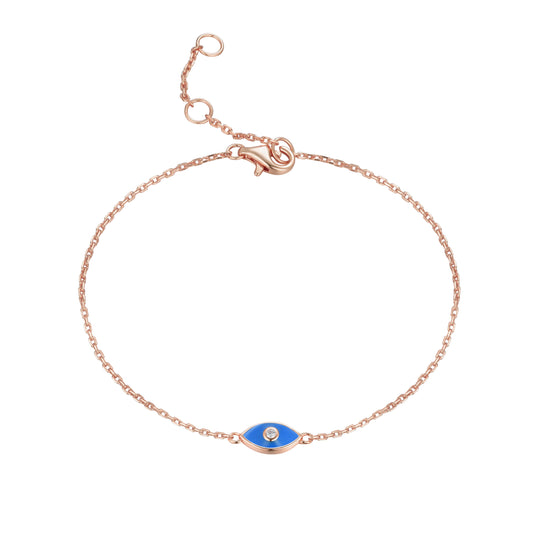 ALYSSA MINI EVIL EYE ROSE GOLD BRACELET