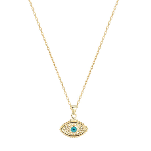 ZALIA EVIL EYE GOLD NECKLACE