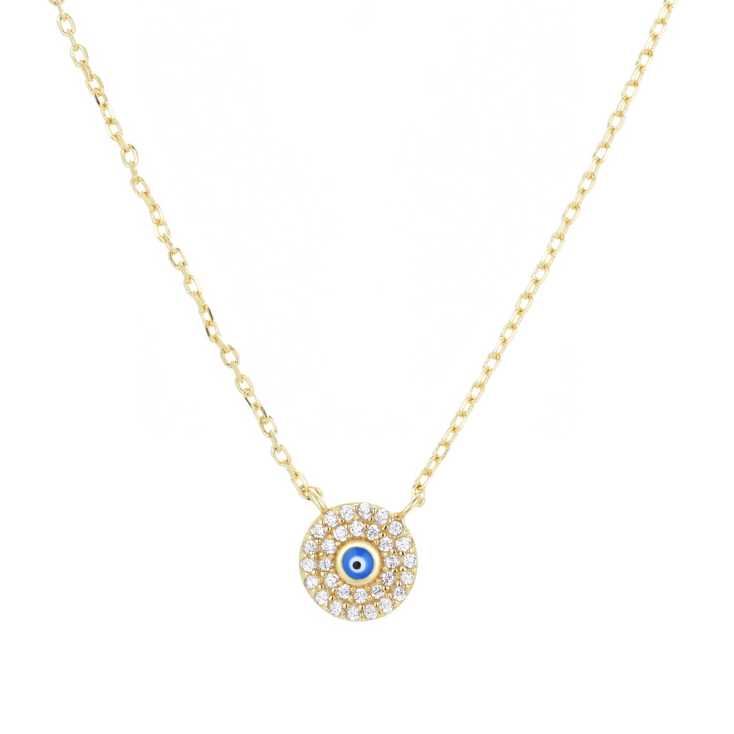 ALESSA MINI EVIL EYE GOLD NECKLACE