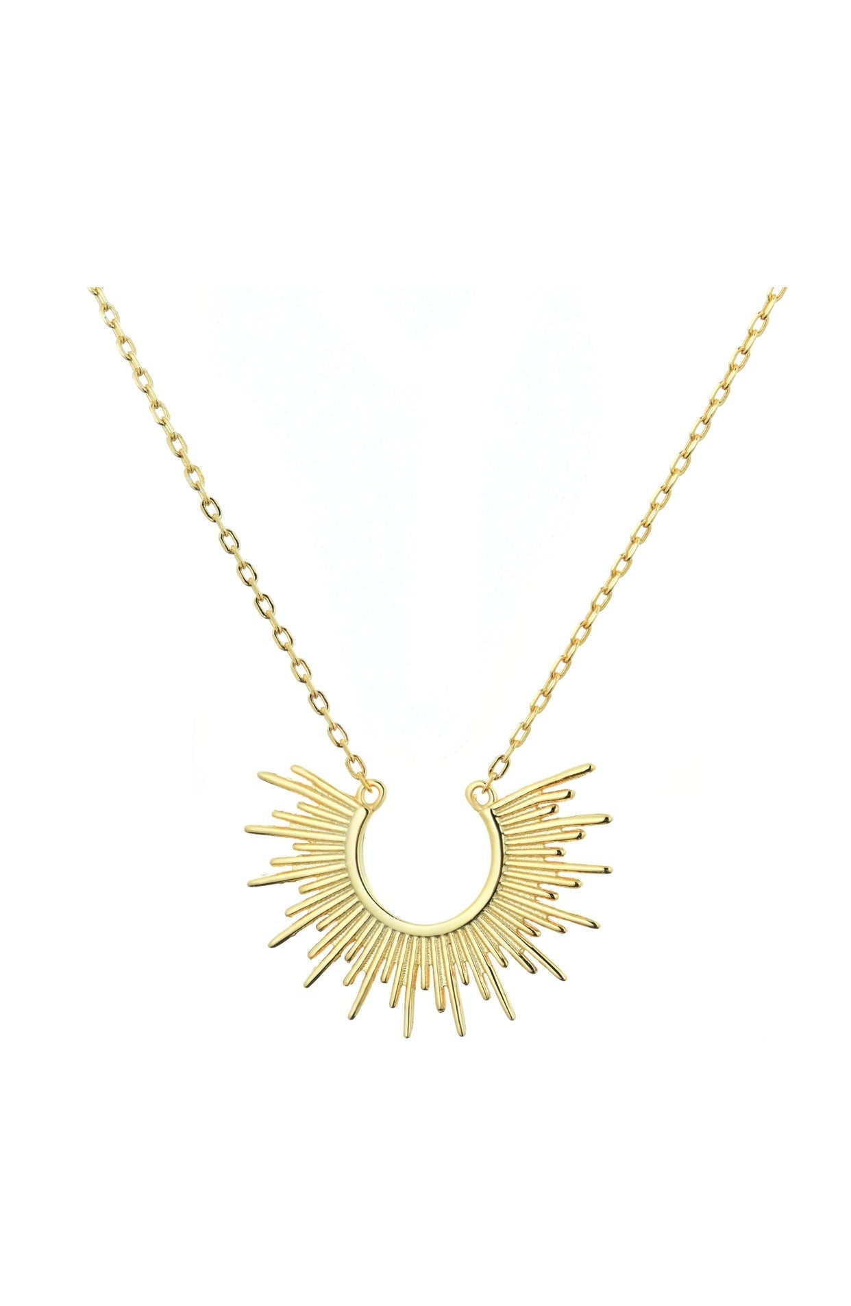 sunburst gold necklace