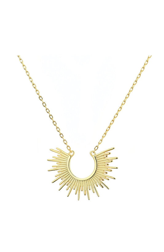 sunburst gold necklace