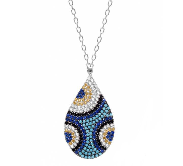 multi evil eye necklace