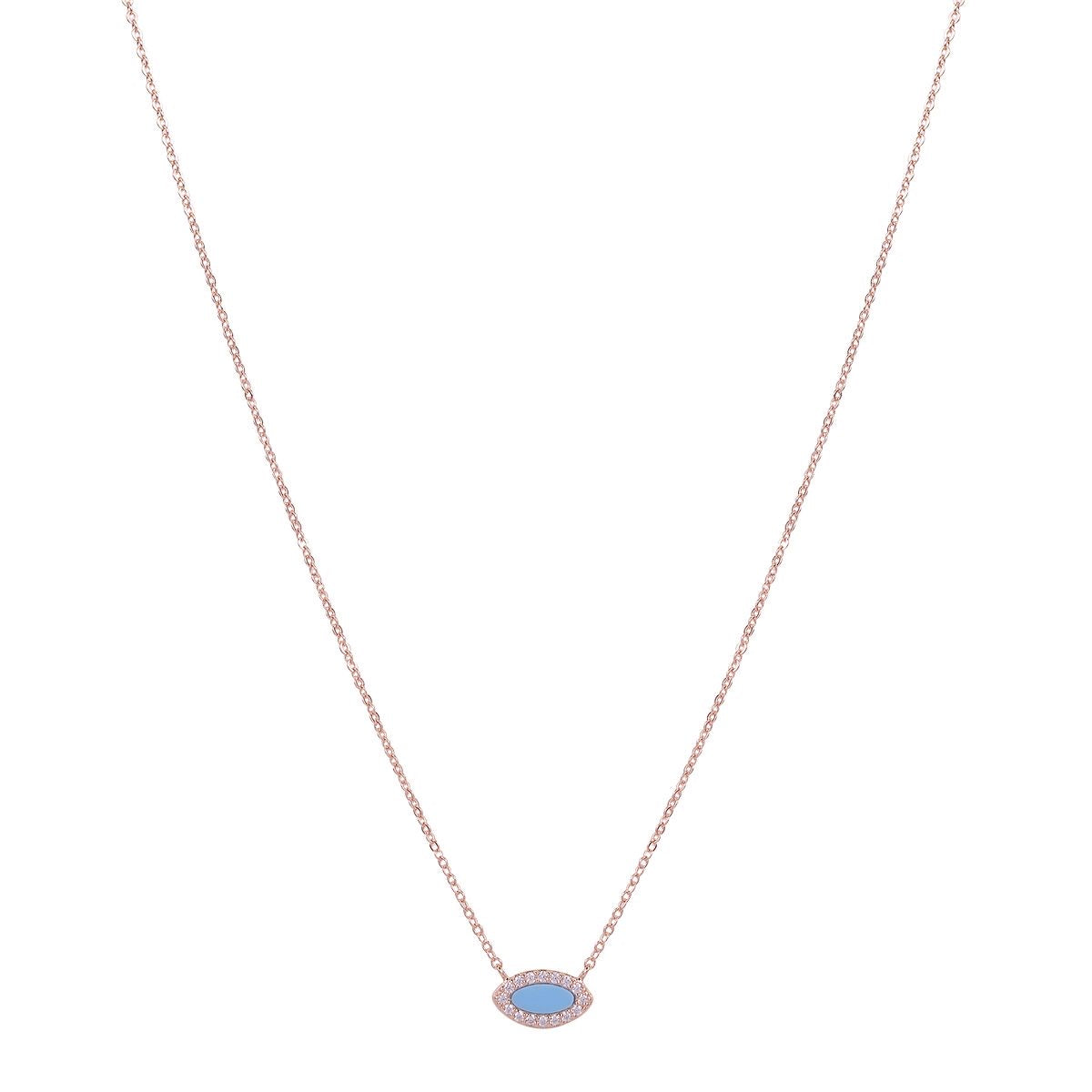 KALANI TURQUOISE EYE ROSE GOLD NECKLACE