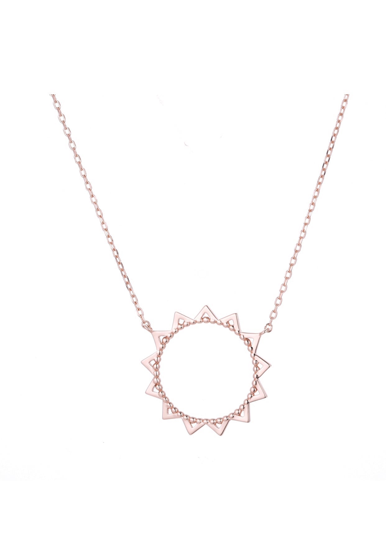 sol rose gold necklace