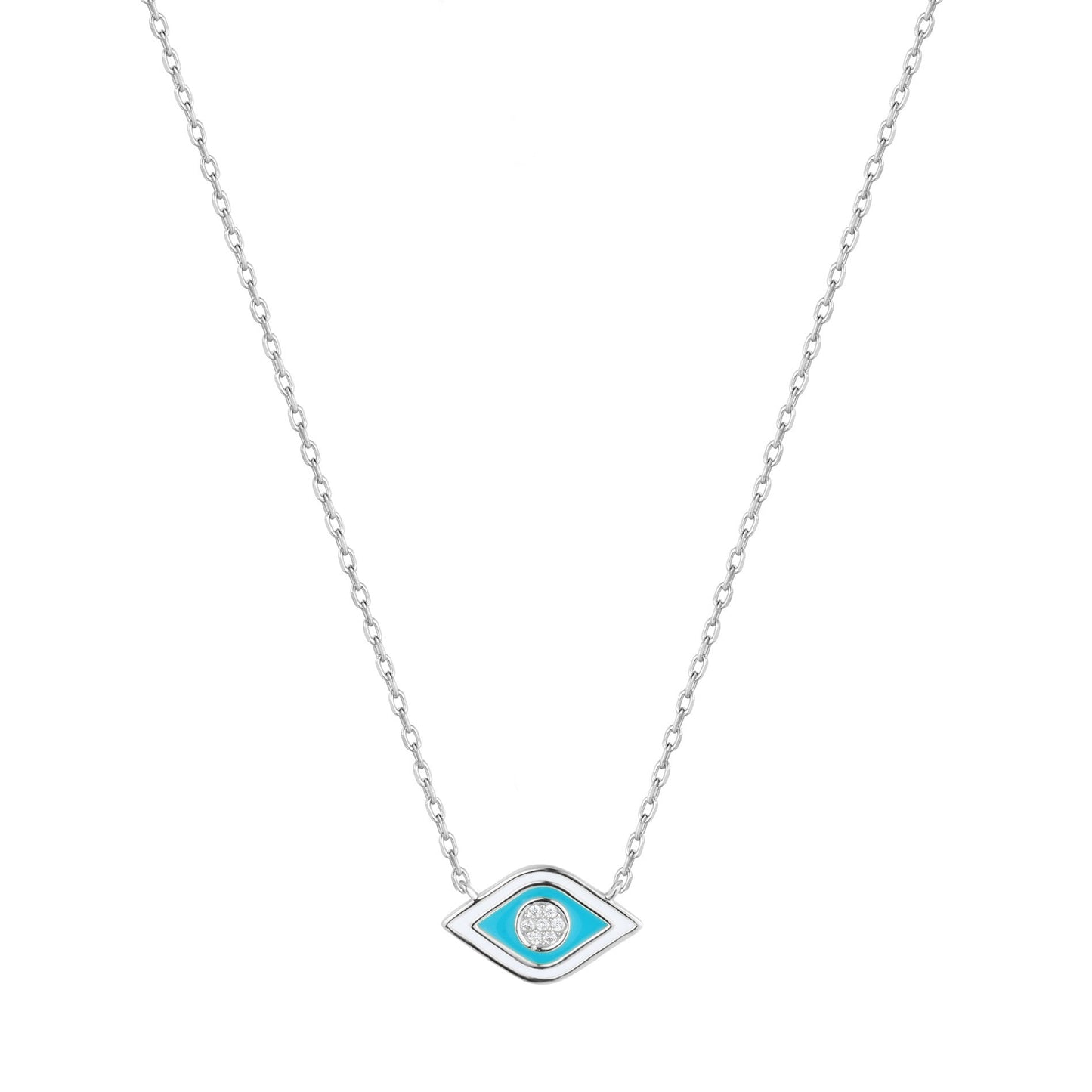 AVINA EVIL EYE SILVER NECKLACE